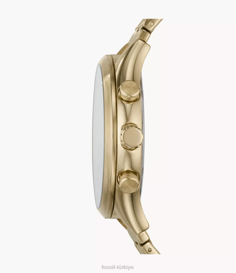 Fossil 6J041513 altın tonu fenmore çok fonksiyonlu paslanmaz çelik saat kol saati erkekler