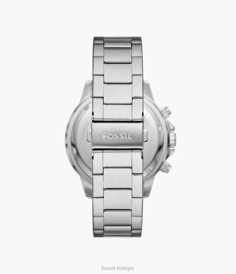 Fossil 6J041521 gümüş ton bannon çok fonksiyonlu paslanmaz çelik saat kol saati erkekler