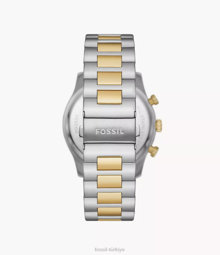 Fossil 6J041540 iki ton Sullivan çok fonksiyonlu paslanmaz çelik saat kol saati erkekler