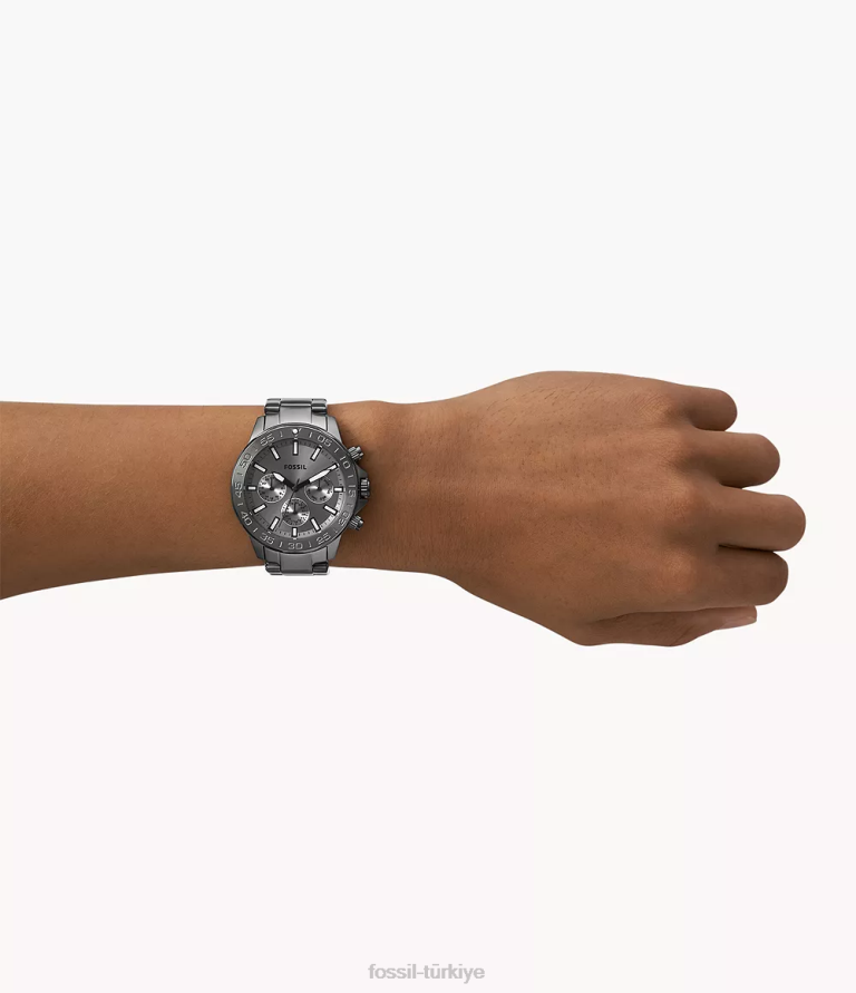 Fossil 6J041550 Sigara içmek bannon çok fonksiyonlu paslanmaz çelik saat kol saati erkekler