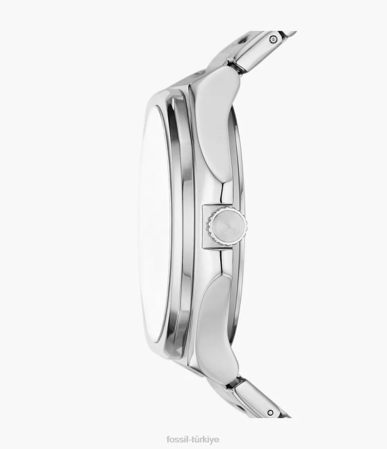 Fossil 6J041569 gümüş ton evanston güneş enerjisiyle çalışan paslanmaz çelik saat kol saati erkekler