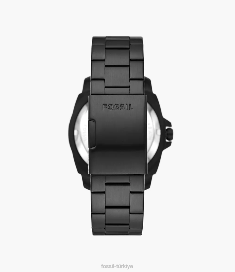 Fossil 6J041589 siyah Privateer büküm paslanmaz çelik saat kol saati erkekler