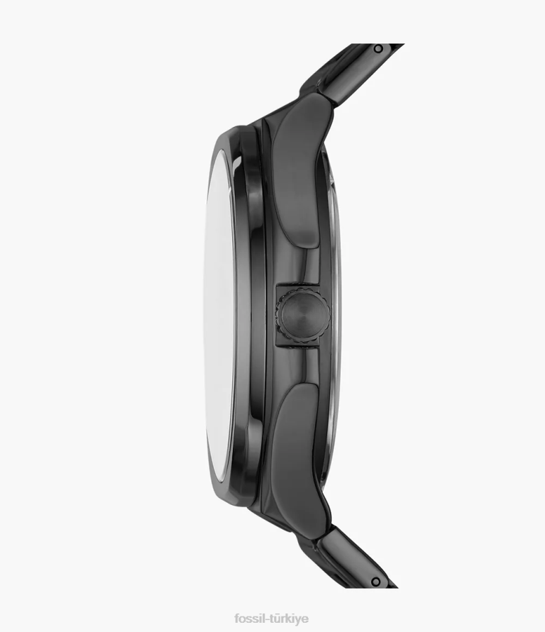 Fossil 6J041598 siyah evanston otomatik paslanmaz çelik saat kol saati erkekler