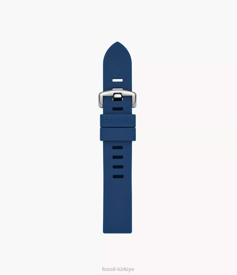 Fossil 6J041463 Donanma 20mm silikon kayış aksesuar erkekler