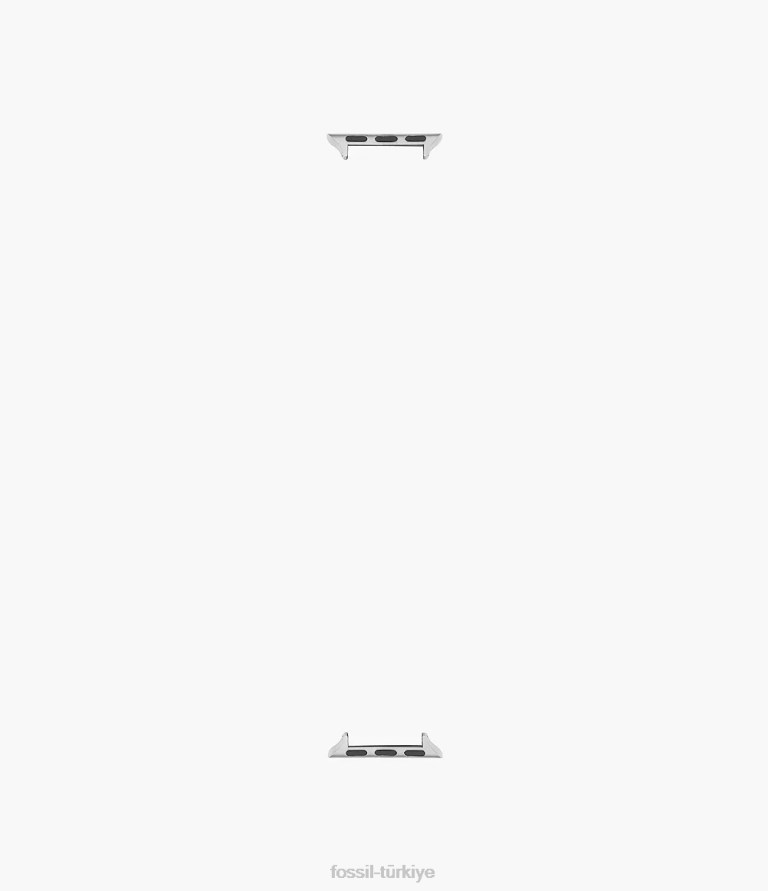 Fossil 6J041503 beyaz Apple watch için 42mm/44mm/45mm paslanmaz çelik bant konektörü aksesuar erkekler