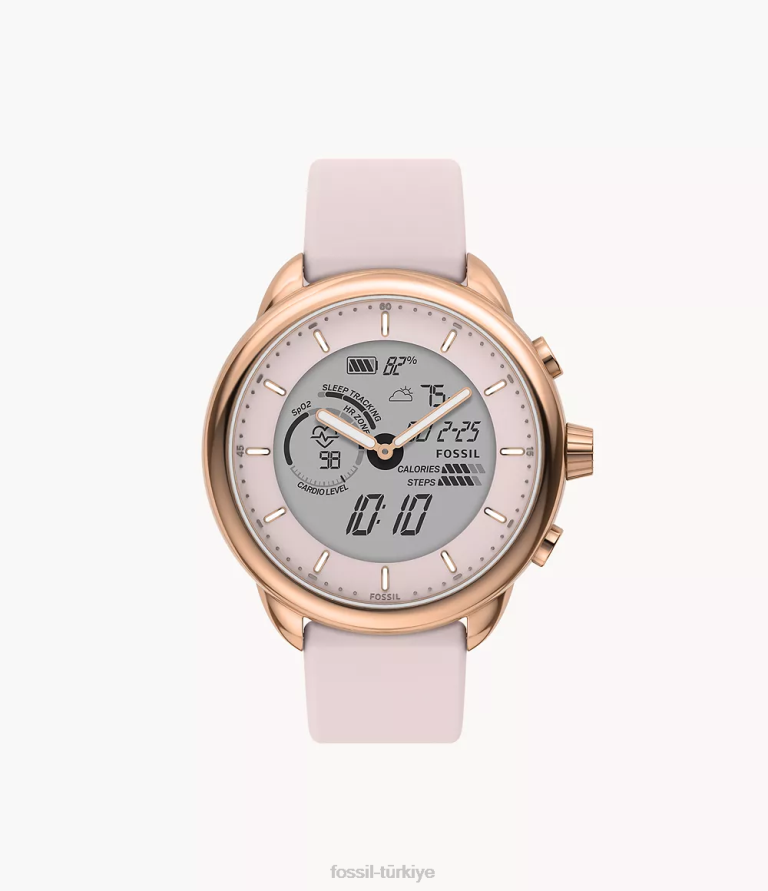 Fossil 6J0411 kızarmak gen 6 wellness edition hibrit akıllı saat silikonu kol saati kadınlar