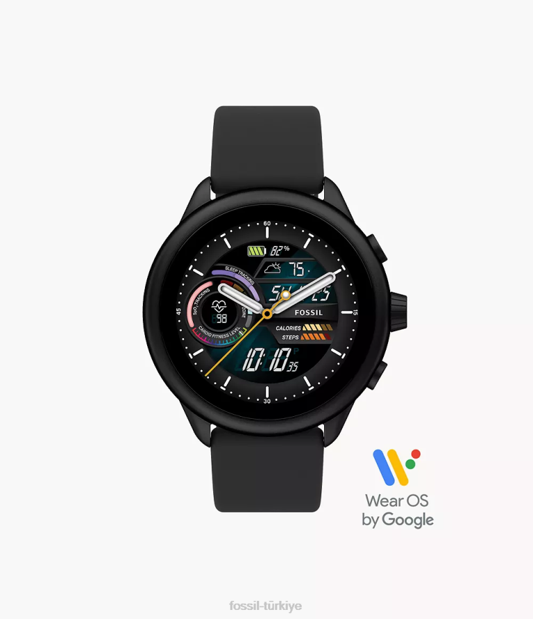 Fossil 6J043 siyah gen 6 wellness edition akıllı saat silikonu kol saati kadınlar