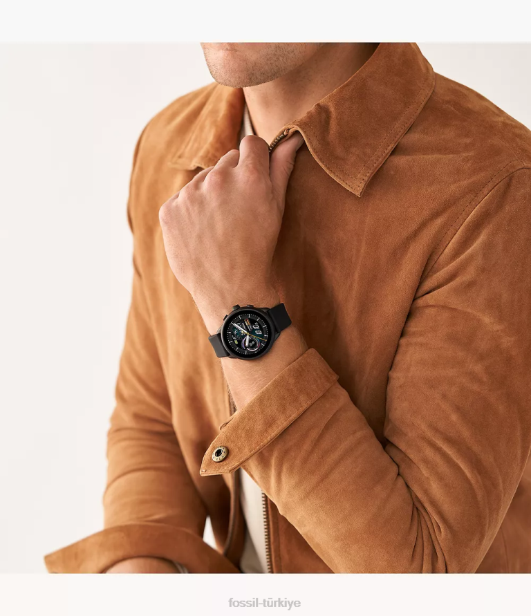 Fossil 6J043 siyah gen 6 wellness edition akıllı saat silikonu kol saati kadınlar