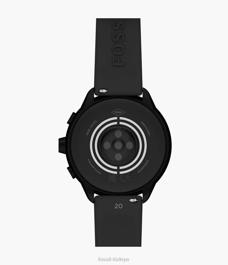 Fossil 6J043 siyah gen 6 wellness edition akıllı saat silikonu kol saati kadınlar