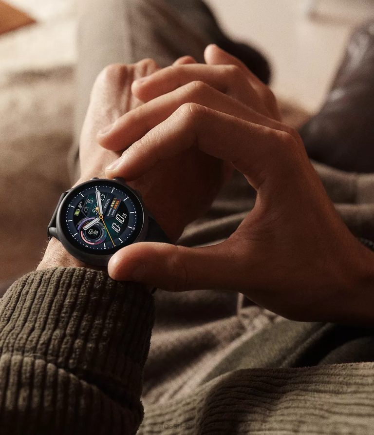 Fossil 6J043 siyah gen 6 wellness edition akıllı saat silikonu kol saati kadınlar