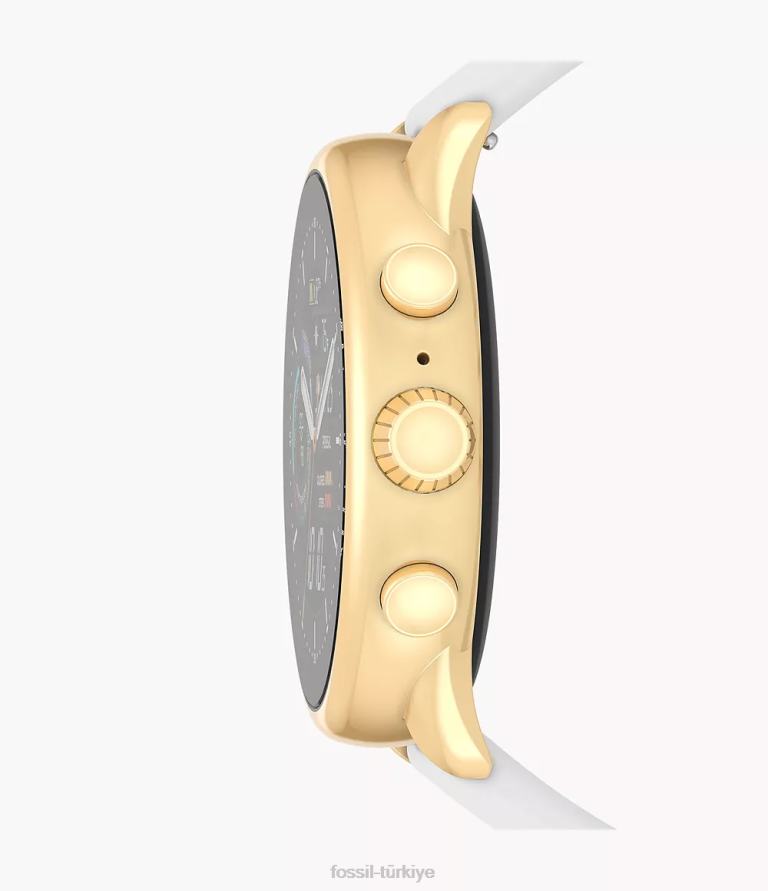 Fossil 6J044 beyaz gen 6 wellness edition akıllı saat silikonu ve değiştirilebilir kayış ve tampon seti kol saati kadınlar