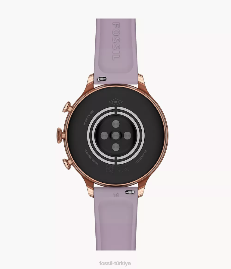 Fossil 6J047 mor gen 6 akıllı saat silikonu kol saati kadınlar