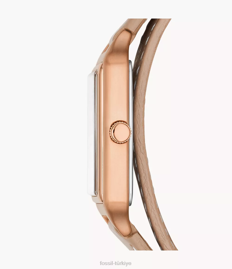 Fossil 6J04105 latte raquel üç ibreli tarih litehide deri saat kol saati kadınlar
