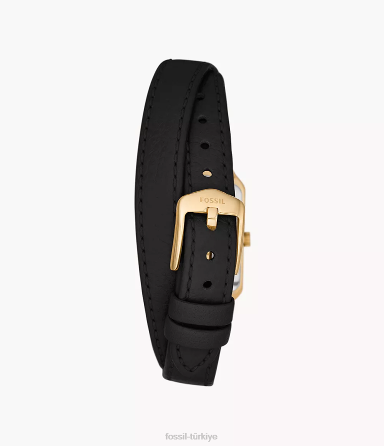Fossil 6J04107 siyah raquel üç ibreli tarih litehide deri saat kol saati kadınlar
