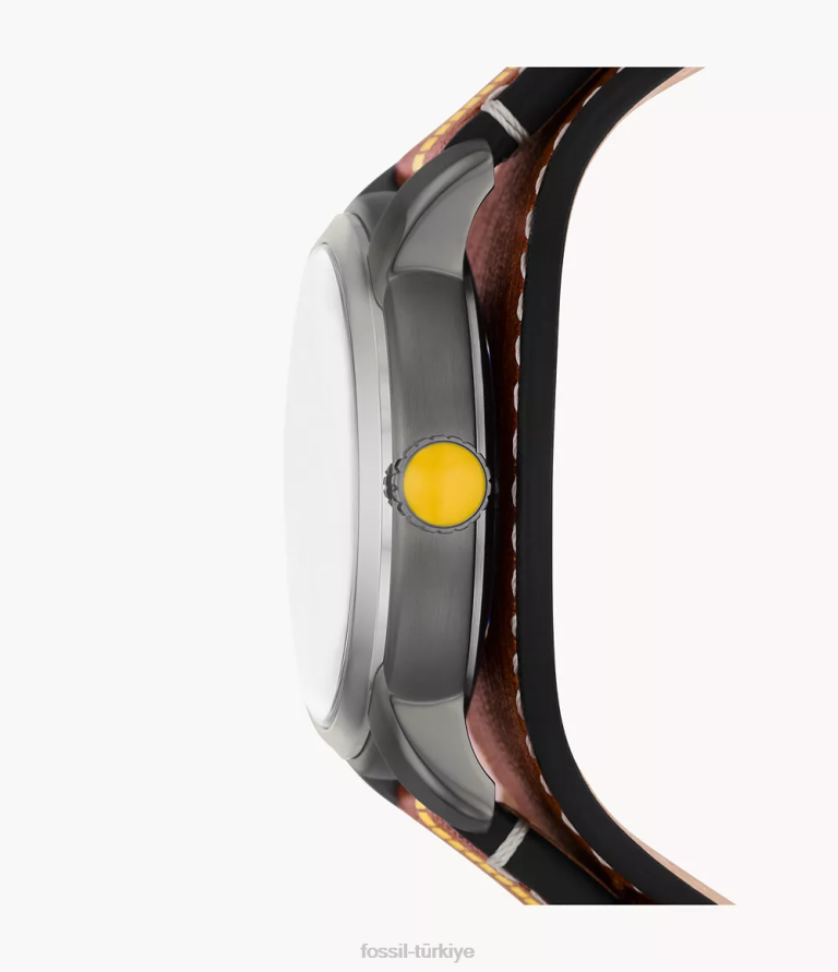 Fossil 6J0490 kahverengi sınırlı sayıda üretilen yıldız savaşları han solo deri saat kol saati kadınlar