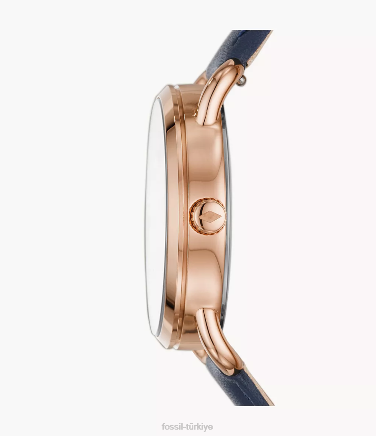 Fossil 6J0497 Gece yarısı donanması copeland üç ibreli deri saat kol saati kadınlar