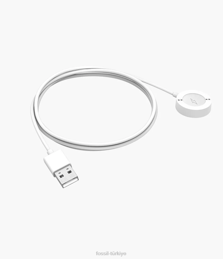 Fossil 6J0419 beyaz gen 6 akıllı saat hızlı şarj cihazı kol saati kadınlar