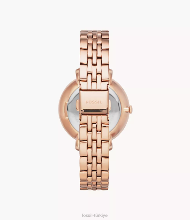 Fossil 6J04111 gül tonu jacqueline paslanmaz çelik saat kol saati kadınlar