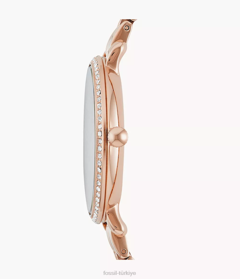 Fossil 6J04111 gül tonu jacqueline paslanmaz çelik saat kol saati kadınlar
