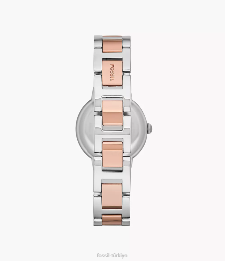 Fossil 6J04117 iki ton virginia paslanmaz çelik saat kol saati kadınlar