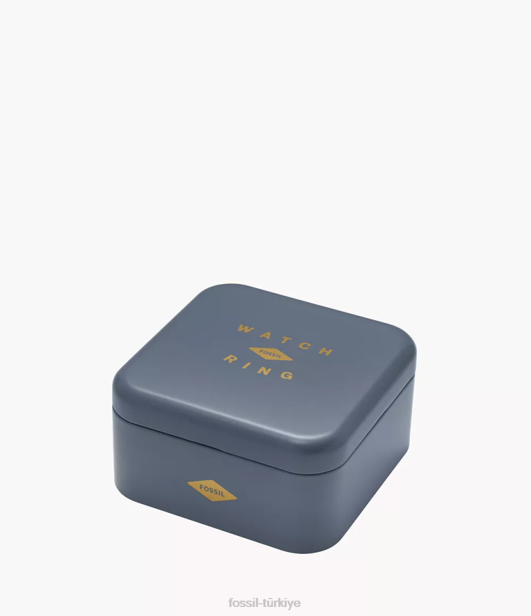 Fossil 6J0422 altın tonu saat halkası iki ibreli paslanmaz çelik kol saati kadınlar