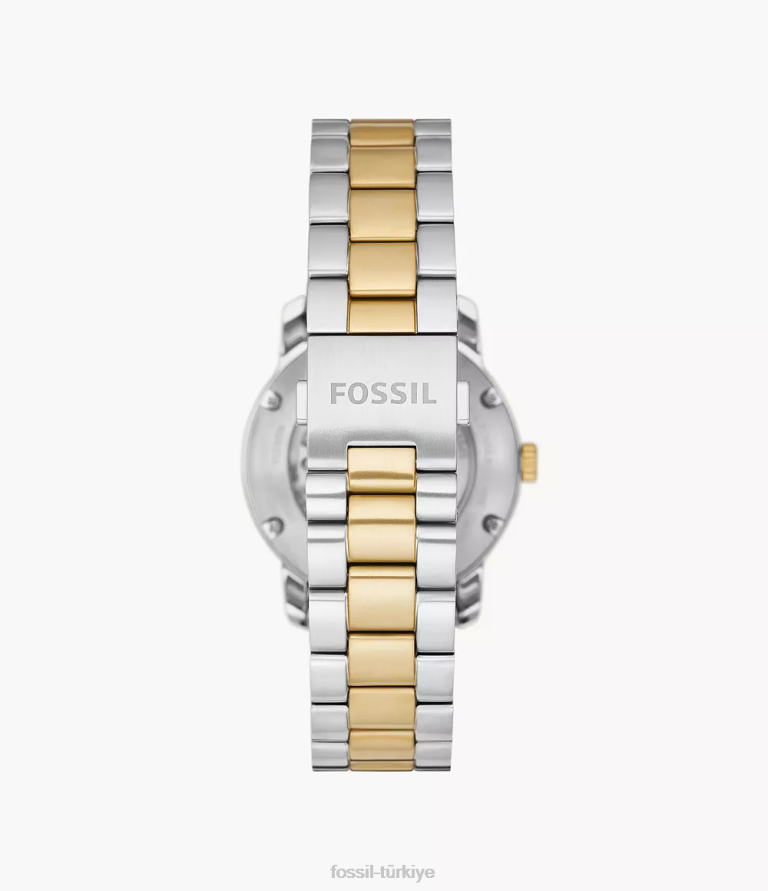 Fossil 6J0424 iki ton miras otomatik paslanmaz çelik saat kol saati kadınlar