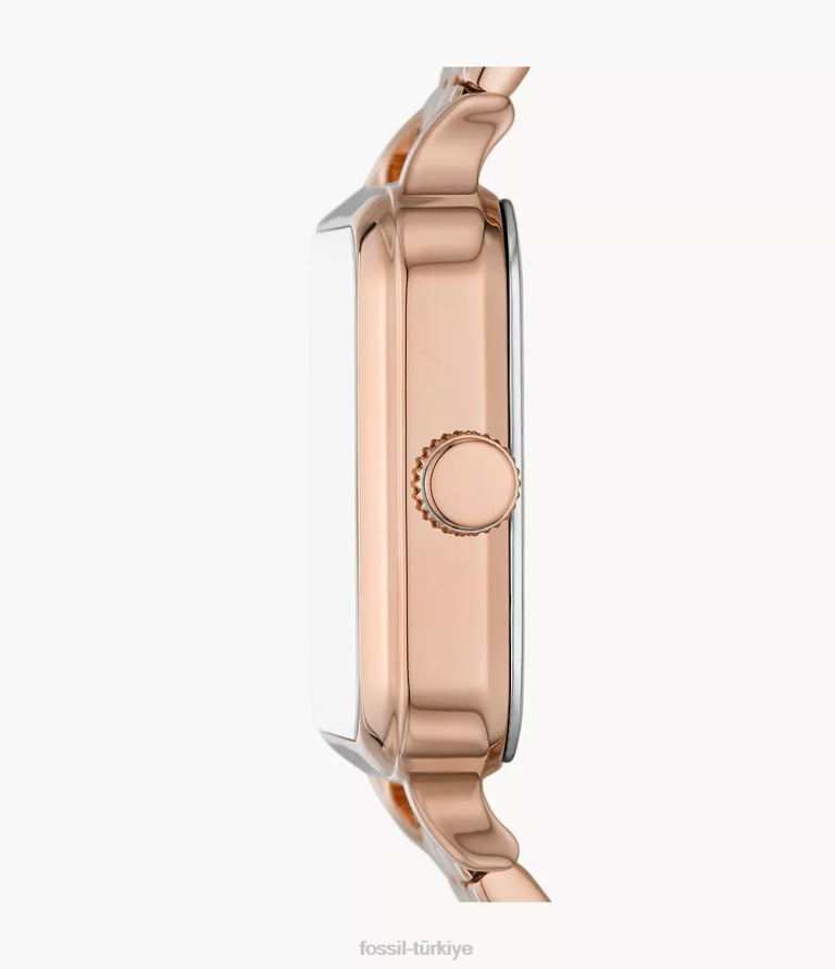 Fossil 6J04265 gül altın tonu colleen üç ibreli paslanmaz çelik saat kol saati kadınlar