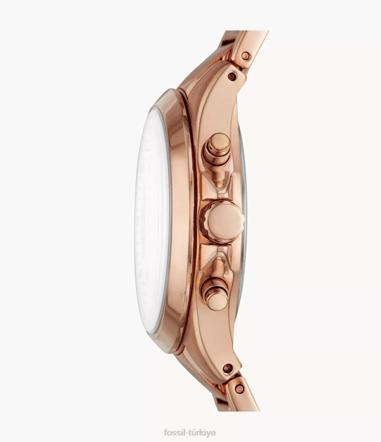 Fossil 6J04270 gül altın tonu modern kurye orta boy kronograf paslanmaz çelik saat kol saati kadınlar