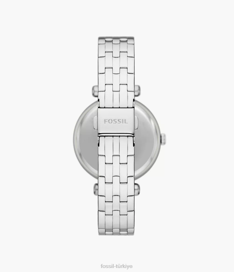 Fossil 6J04271 gümüş ton Tillie güneş enerjisiyle çalışan paslanmaz çelik saat kol saati kadınlar