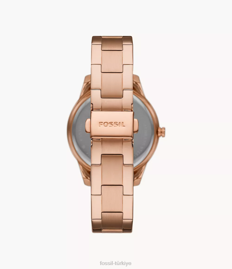 Fossil 6J0433 gül altın tonu Stella Sport çok fonksiyonlu paslanmaz çelik saat kol saati kadınlar
