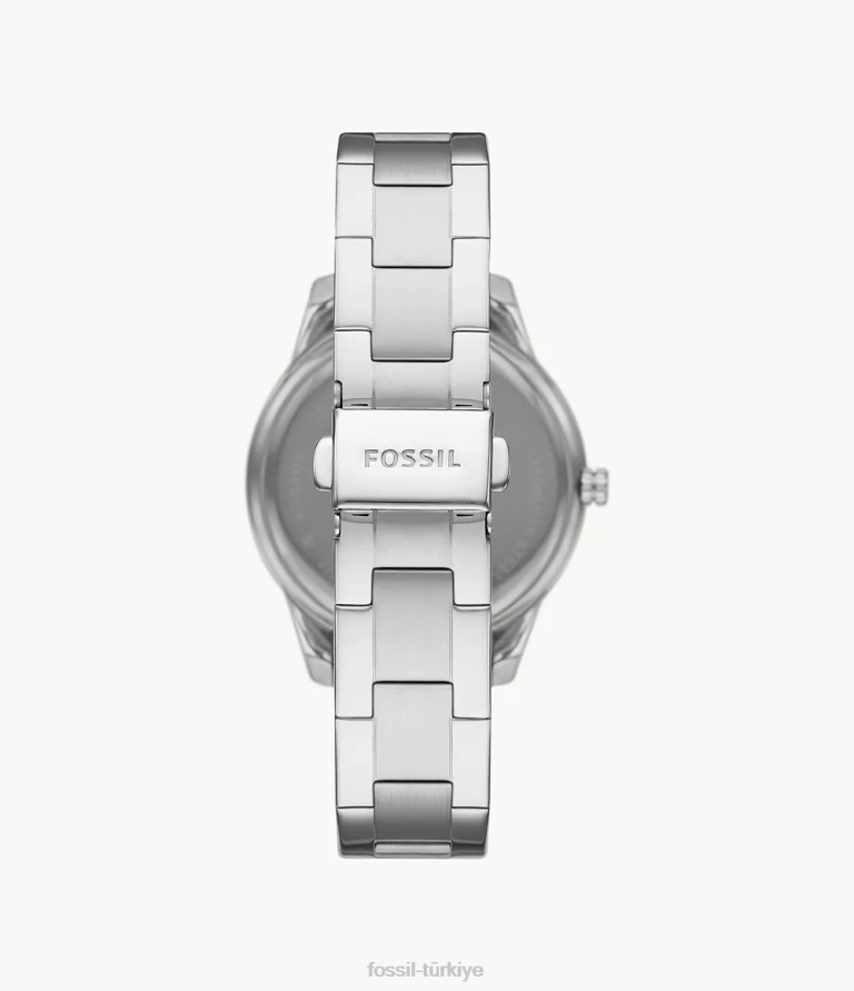 Fossil 6J0436 gümüş ton Stella Sport çok fonksiyonlu paslanmaz çelik saat kol saati kadınlar