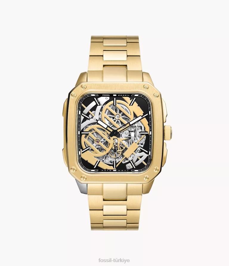 Fossil 6J0439 altın tonu sınırlı sayıda üretilen yıldız savaşları c-3po otomatik paslanmaz çelik saat kol saati kadınlar