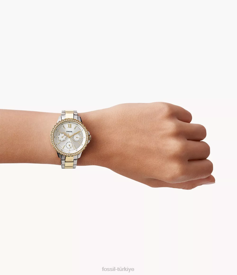 Fossil 6J0444 iki ton izzy çok fonksiyonlu paslanmaz çelik saat kol saati kadınlar