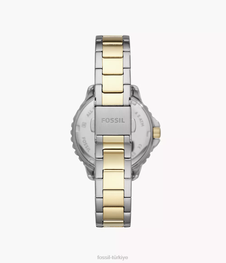 Fossil 6J0444 iki ton izzy çok fonksiyonlu paslanmaz çelik saat kol saati kadınlar