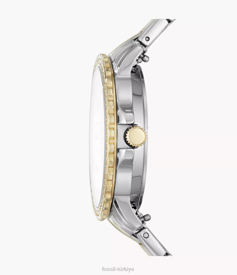 Fossil 6J0444 iki ton izzy çok fonksiyonlu paslanmaz çelik saat kol saati kadınlar