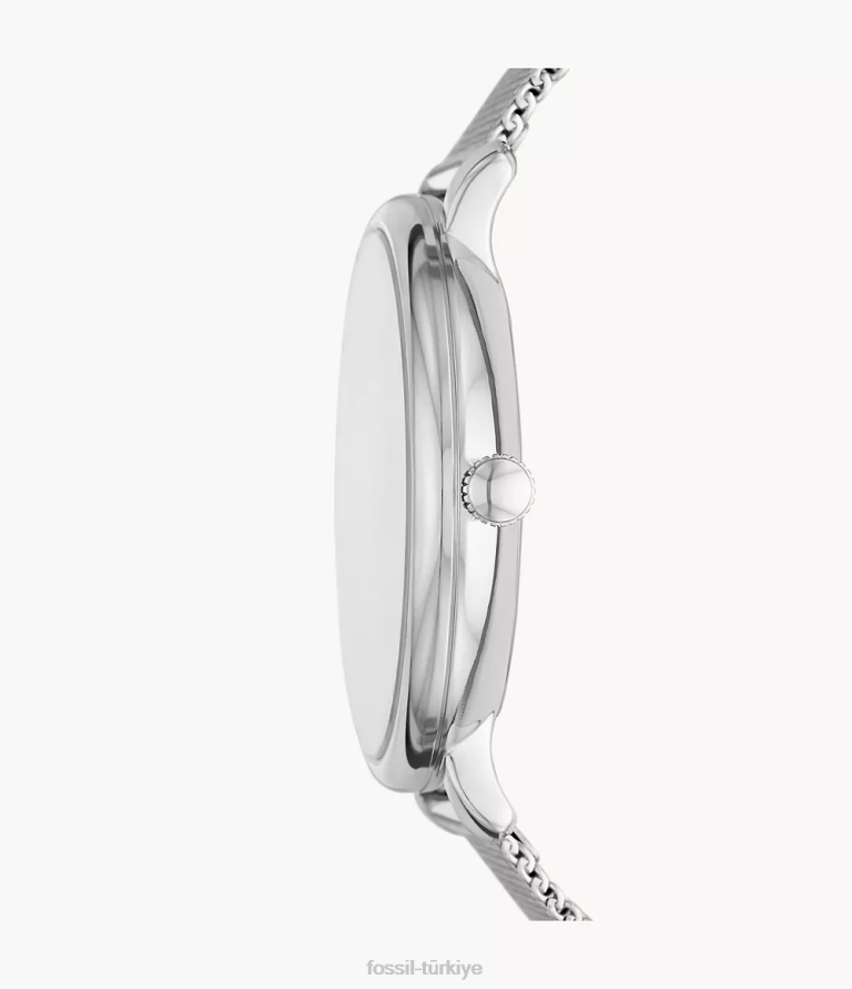 Fossil 6J0460 gümüş ton jacqueline çok fonksiyonlu paslanmaz çelik hasır saat kol saati kadınlar