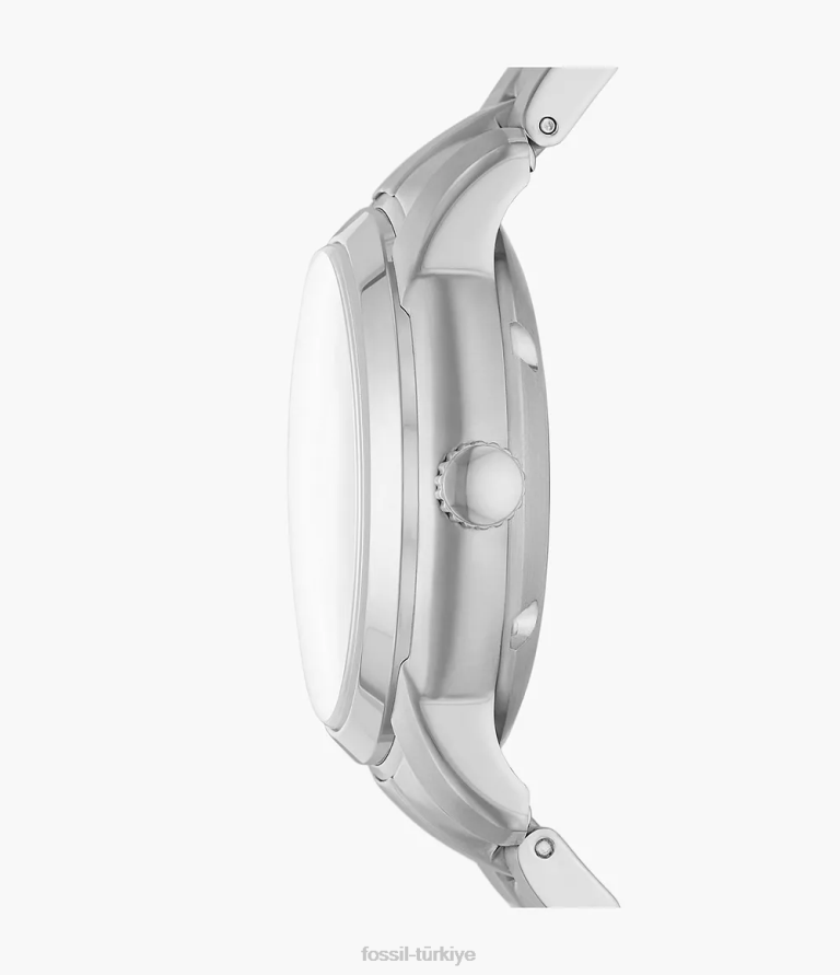 Fossil 6J0470 gümüş ton miras otomatik paslanmaz çelik saat kol saati kadınlar