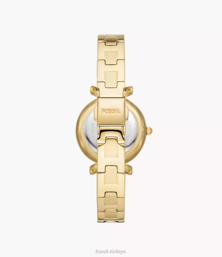 Fossil 6J0472 altın tonu carlie üç ibreli paslanmaz çelik saat kol saati kadınlar