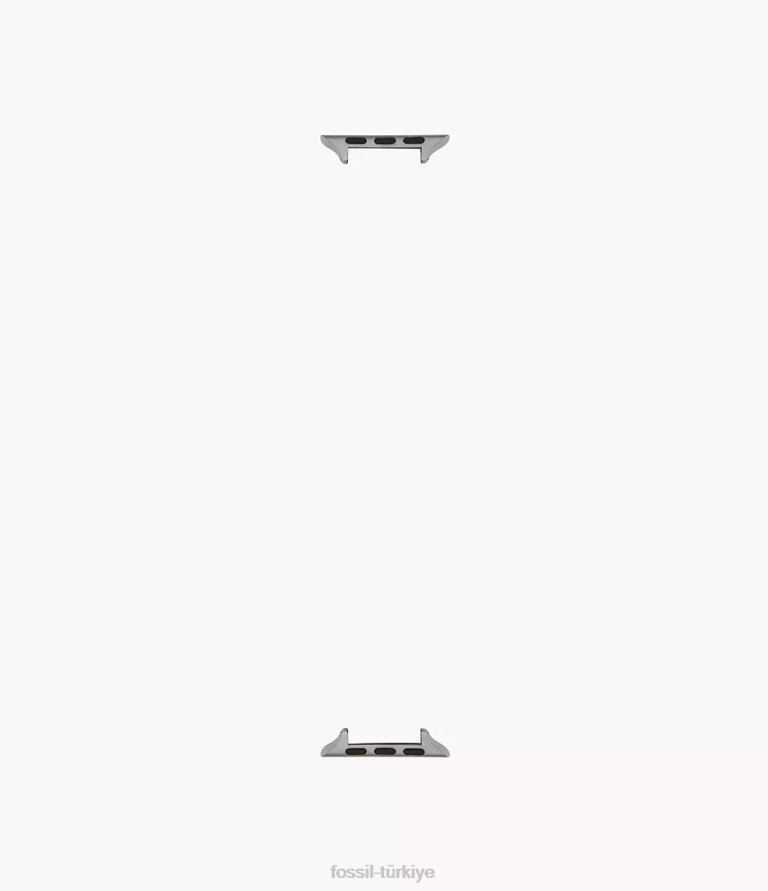 Fossil 6J04174 gri Apple watch için 38mm/40mm/41mm paslanmaz çelik bant konektörü aksesuar kadınlar