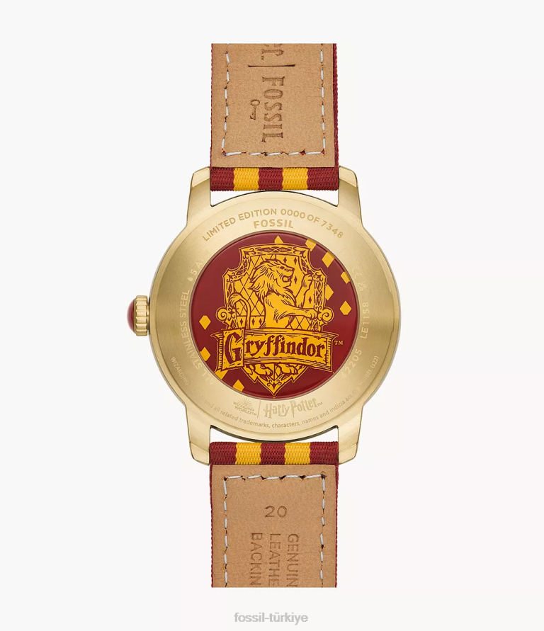 Fossil 6J04176 kırmızı Sarı sınırlı sayıda üretilen harry potter üç ibreli gryffindor naylon saat aksesuar kadınlar