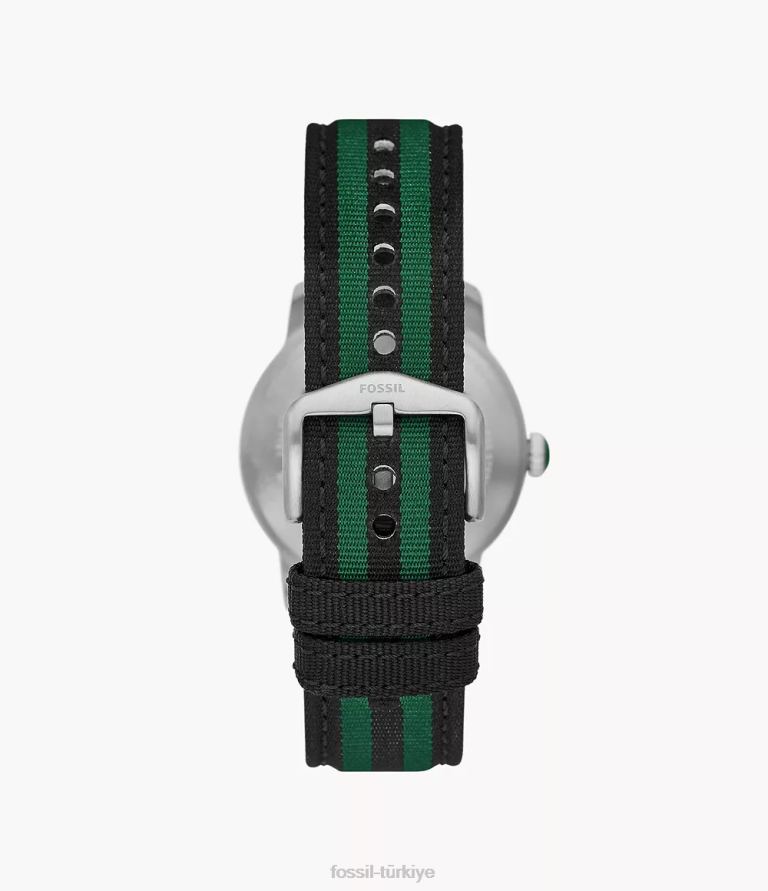 Fossil 6J04182 yeşil siyah sınırlı sayıda üretilen harry potter üç ibreli slytherin naylon saati aksesuar kadınlar