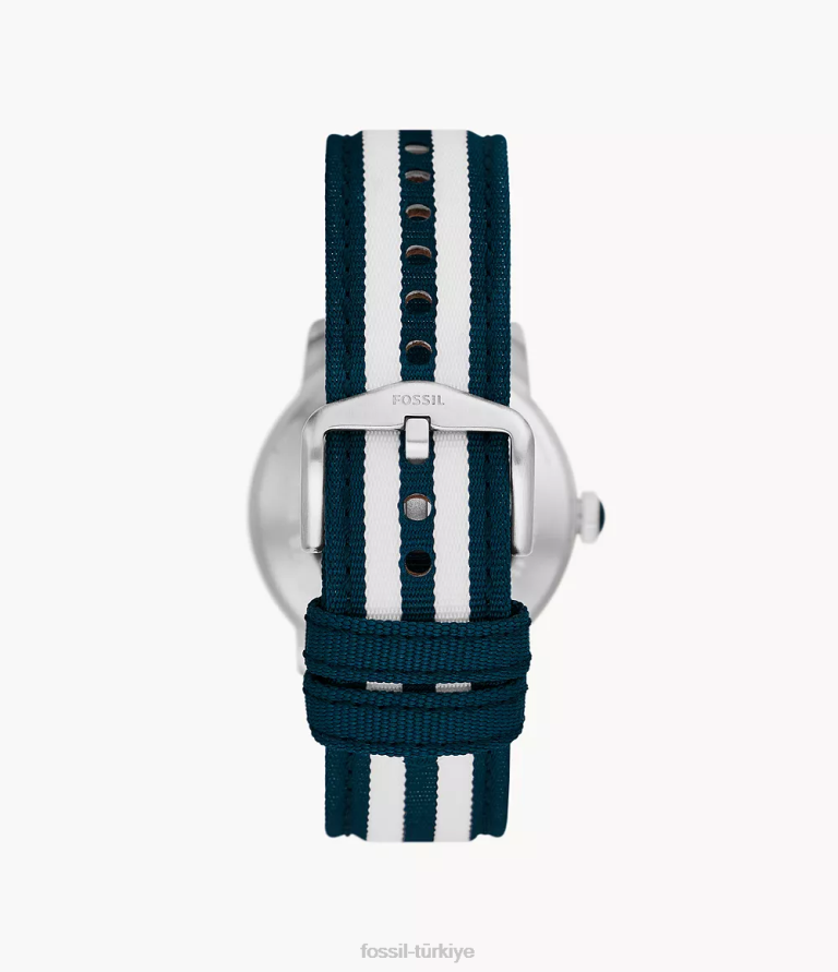 Fossil 6J04184 lacivert/beyaz sınırlı sayıda üretilen harry potter üç ibreli ravenclaw naylon saat aksesuar kadınlar