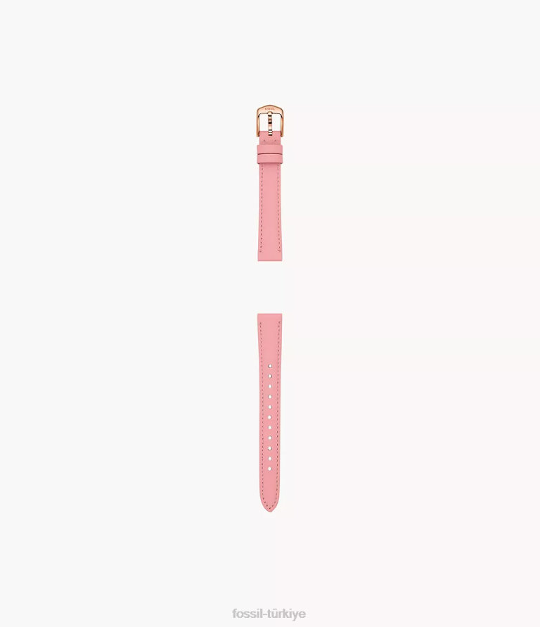 Fossil 6J04242 pembe 14 mm lite deri kayış aksesuar kadınlar
