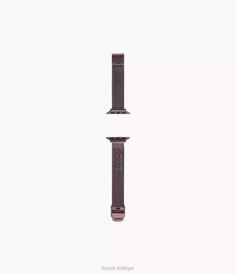 Fossil 6J04268 şarap Apple watch için 38mm/40mm/41mm paslanmaz çelik hasır bant aksesuar kadınlar
