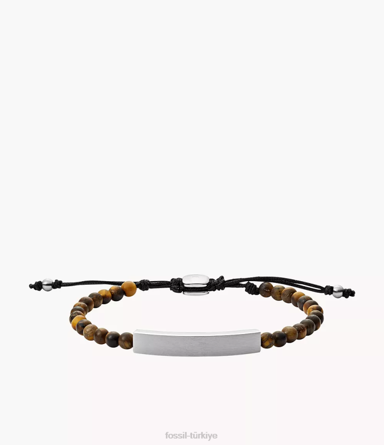 Fossil 6J041854 kaplan gözü boncuklu bilezik takı erkekler