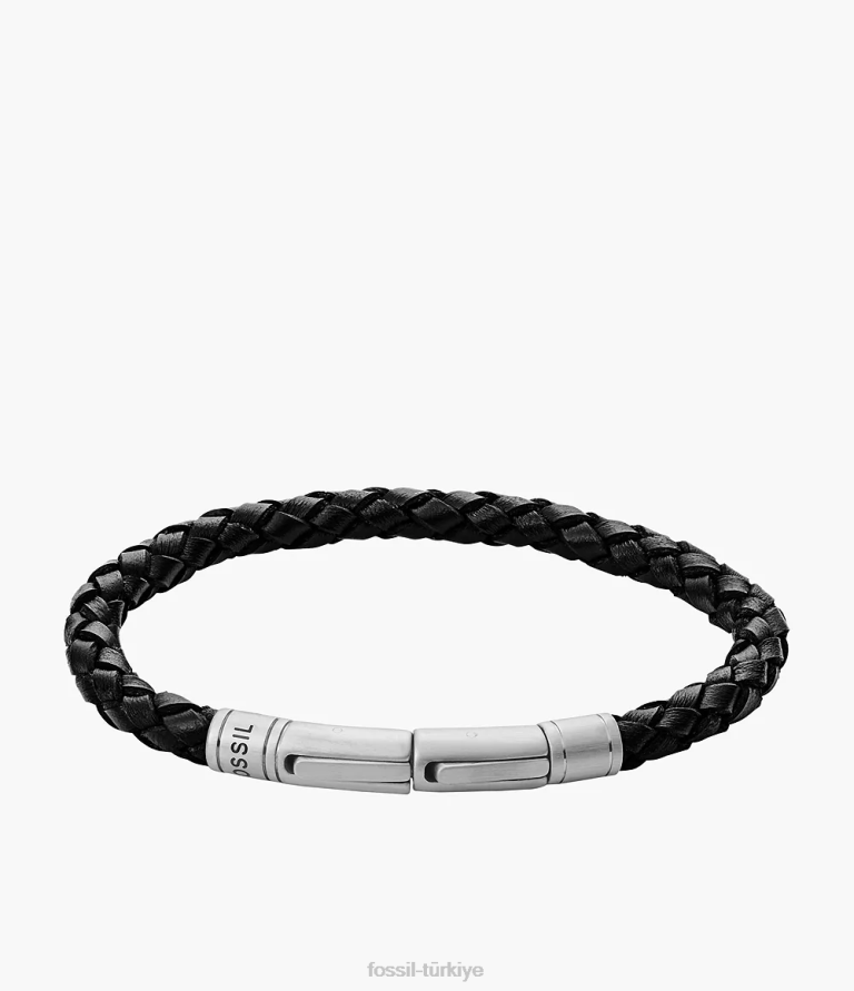 Fossil 6J041865 siyah sıska örgü takı erkekler