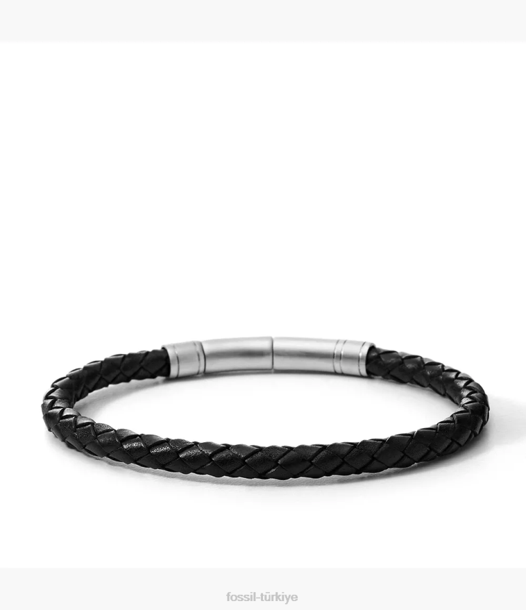 Fossil 6J041865 siyah sıska örgü takı erkekler