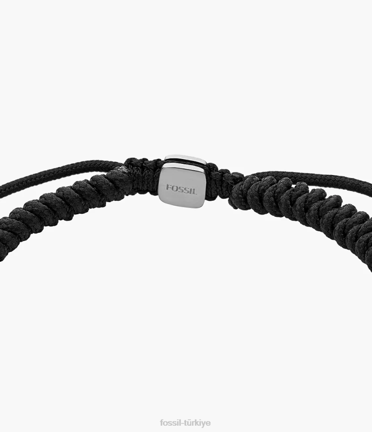 Fossil 6J041867 siyah oniks boncuklu bilezik takı erkekler