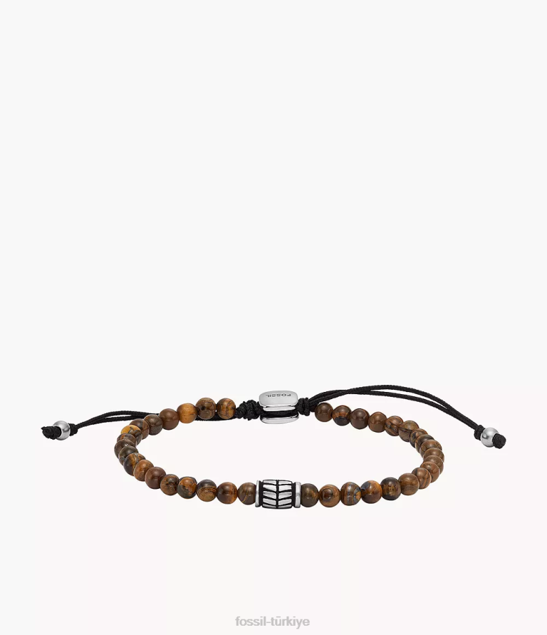 Fossil 6J041870 kaplan gözü boncuklu bilezik takı erkekler