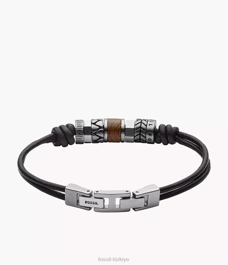 Fossil 6J041872 gümüş rondell bilezik takı erkekler